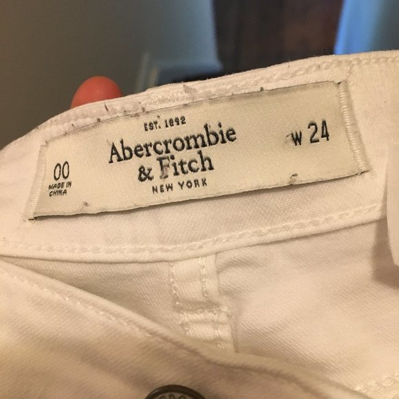 white abercrombie & fitch skinny jeans - Picture 4 of 5